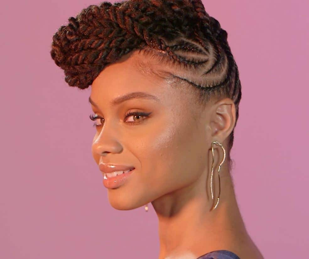 4c natural hair styles Twisted Braid Updo