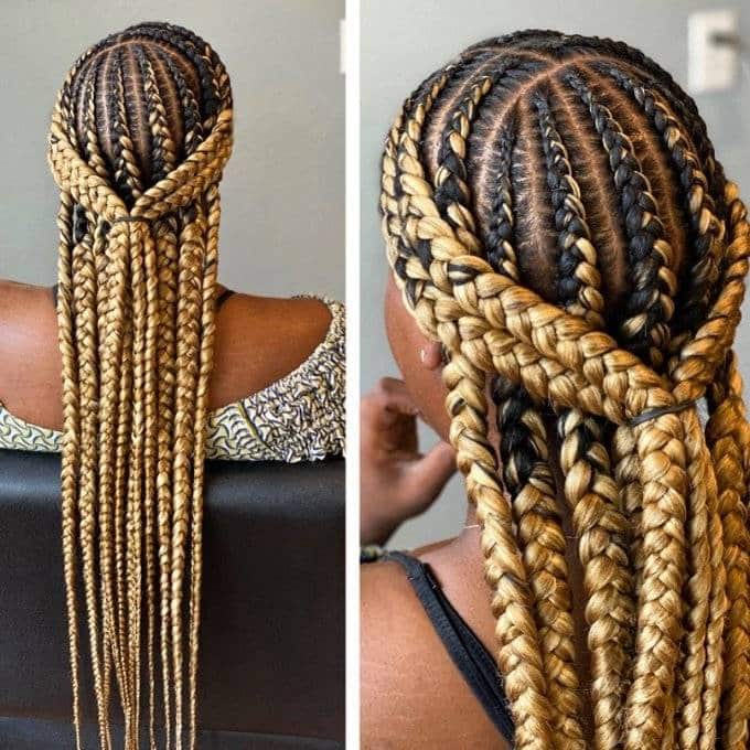 Crown braids with a black women