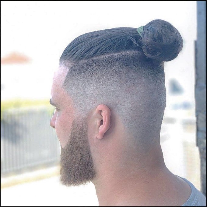 Bun And Side Undercut hairstyles for men