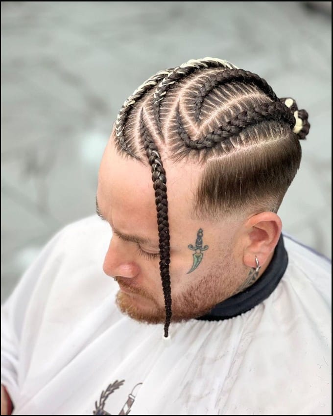 Cornrows long hairstyles for men 