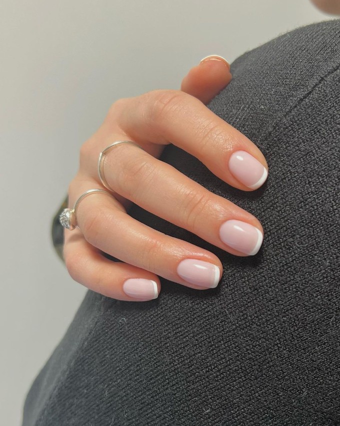 Classic French Manicure Nails
