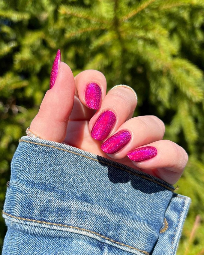 Pink with glitter