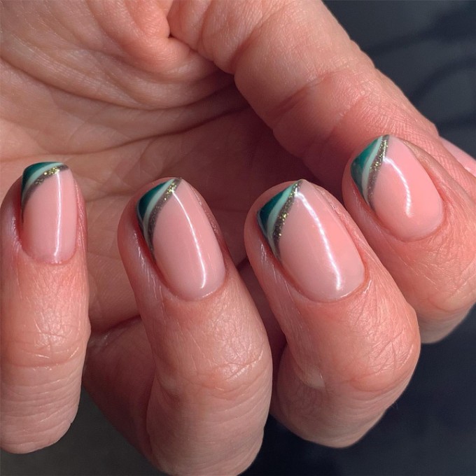 French tip acrylic nail designs