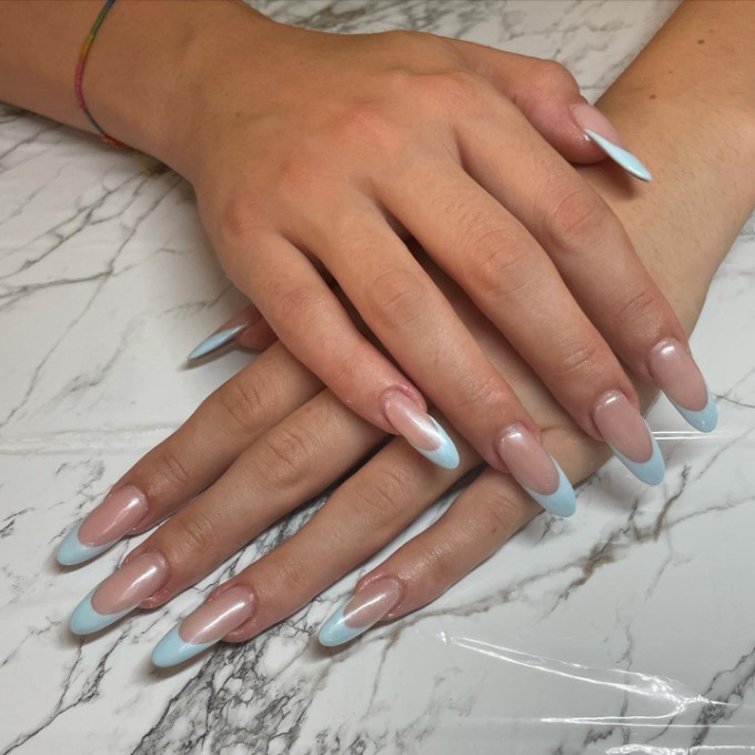 French white tip nail 
designs