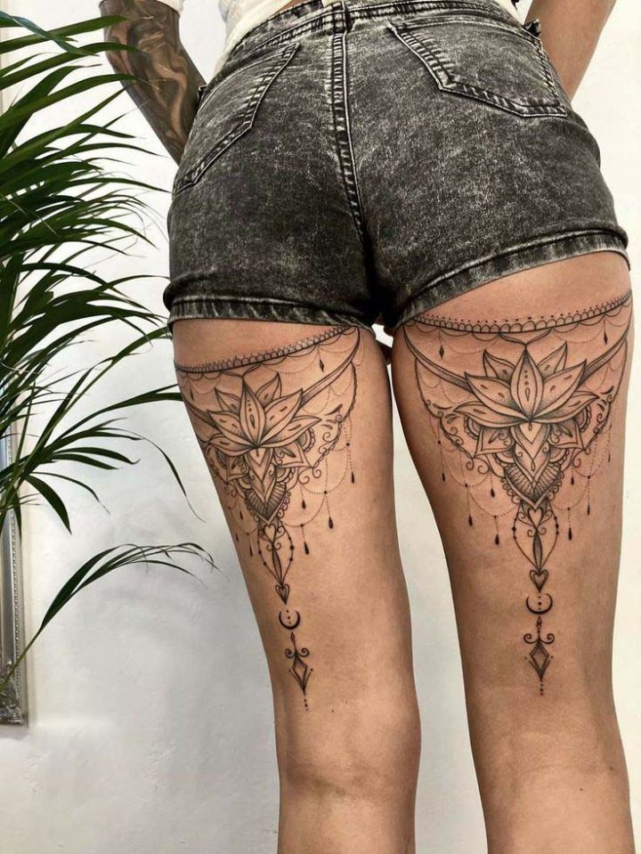 Back Thigh Tattoos For Women