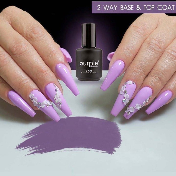 Light Purple Nails with Designs